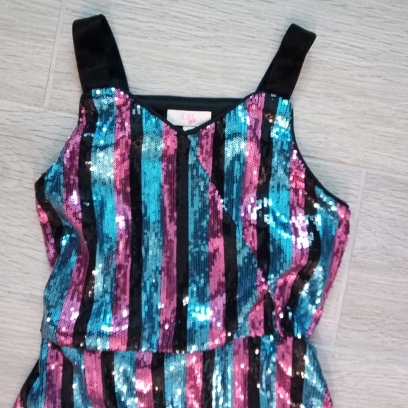 Gianni Bini Girls Sequined Holiday Party Dress - Picture 2 of 7